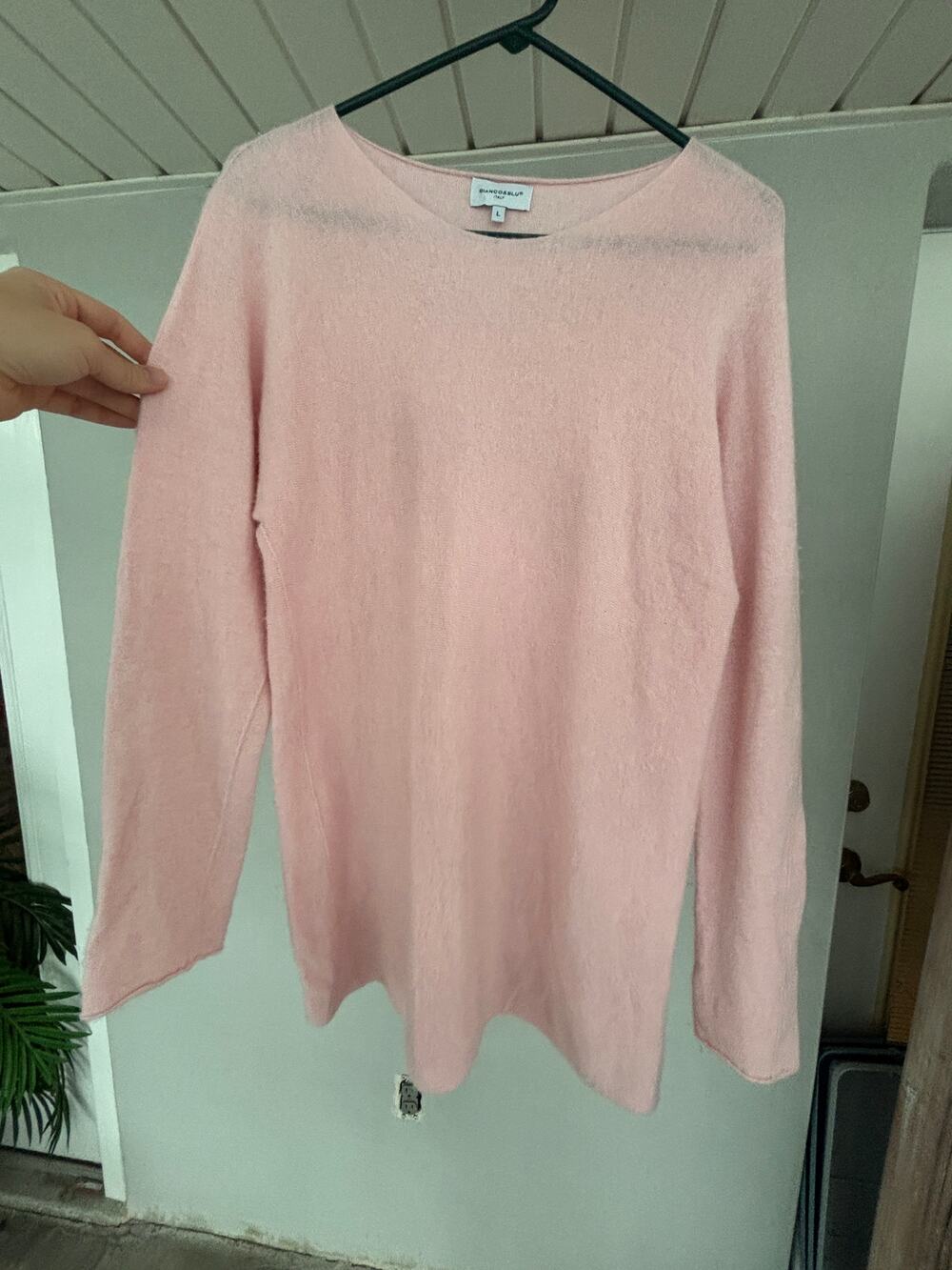 Bianco & Blue Italy Rose Sweater Wool Cashmere Silk Fairy Balletcore Coquette